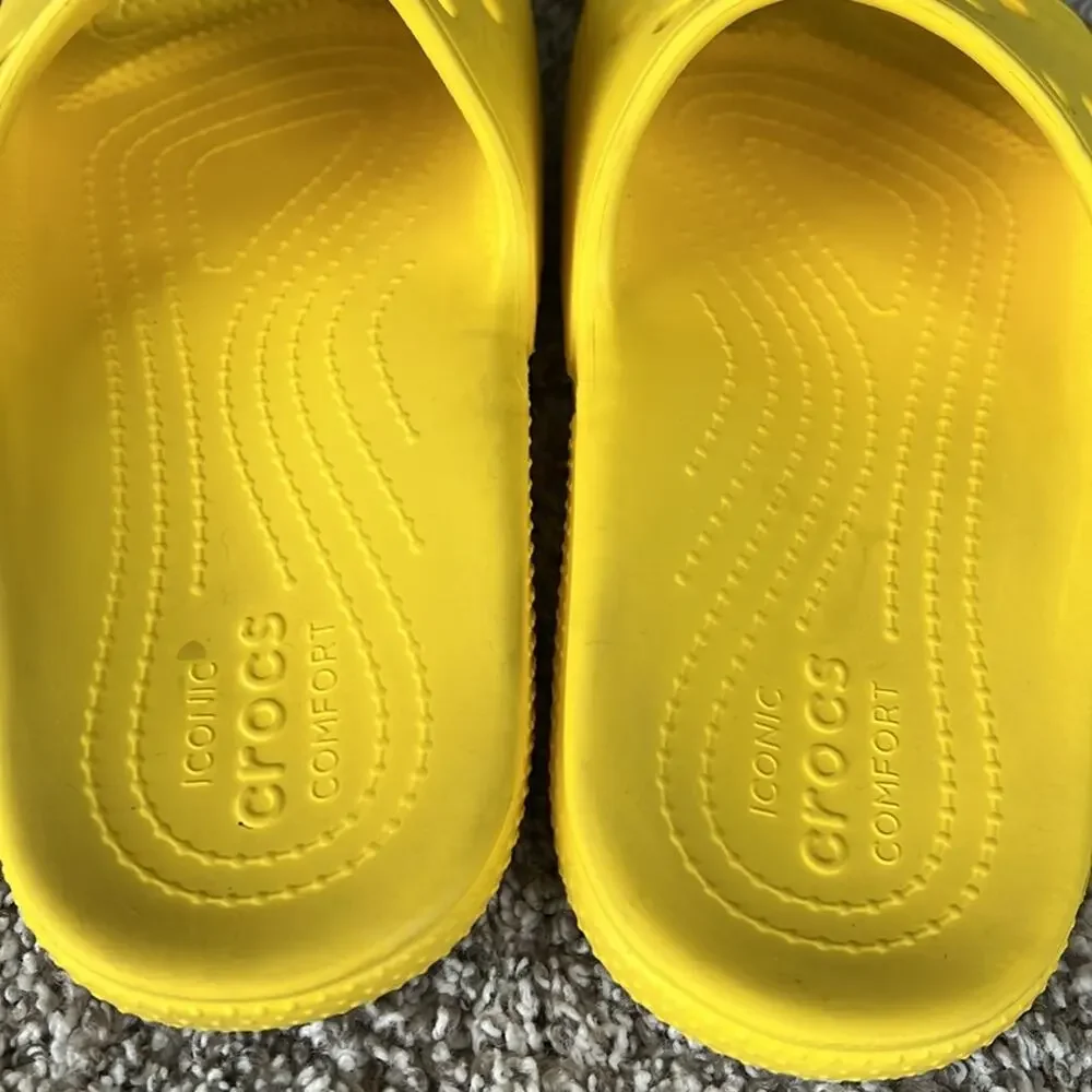 Crocs Adult Unisex Classic Crocs Slide in Lemon Yellow